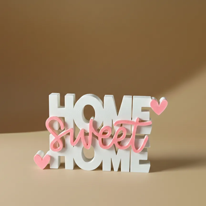 Home Roze Figura roze HOME 3D štampa poklon Lumora